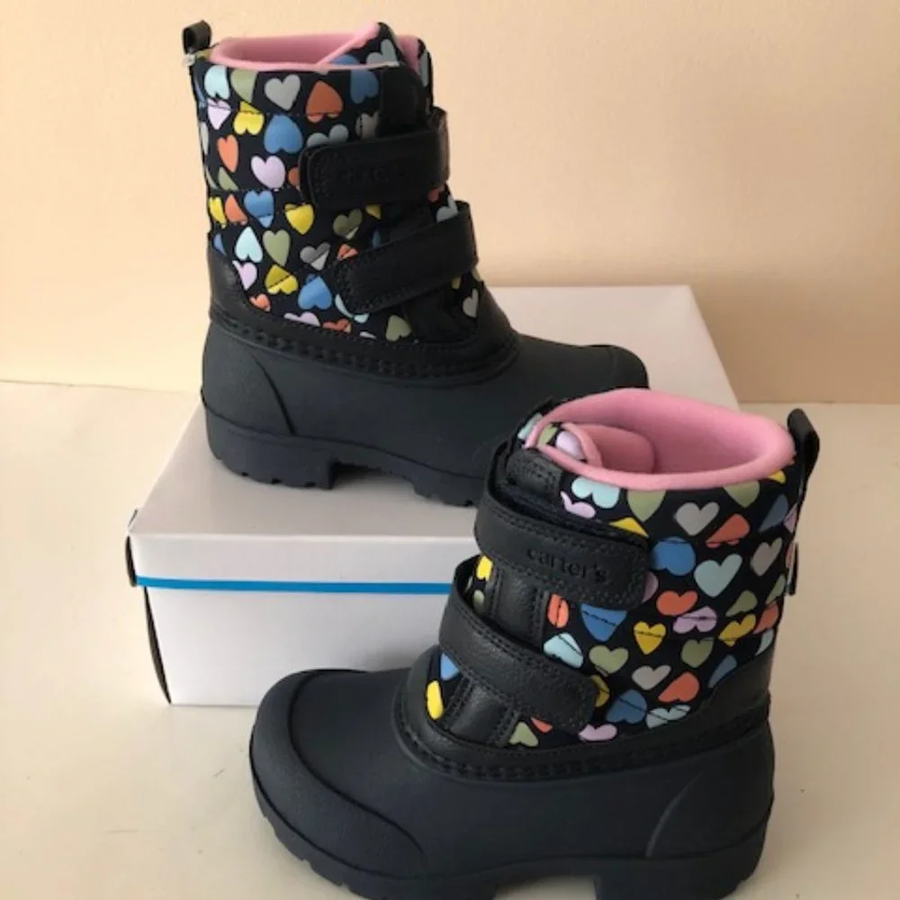 CARTERS Deltha Lug Sole Boot. Waterproof snow boot. girl.  Size: 12